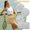 thumbnail image 6 of Yuyamidu Bling Sparkling Yellow Womens Golf Skirts with Shorts Novelty Tennis Skort with Pockets Athletic Pickleball Outfits Size 2XL, 6 of 7