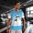 thumbnail image 3 of Wukai Collie in Bathtub Print Men's Short-Sleeved Mesh T-Shirt,Quick-Dry Short Sleeve Workout T-Shirt-Large, 3 of 8