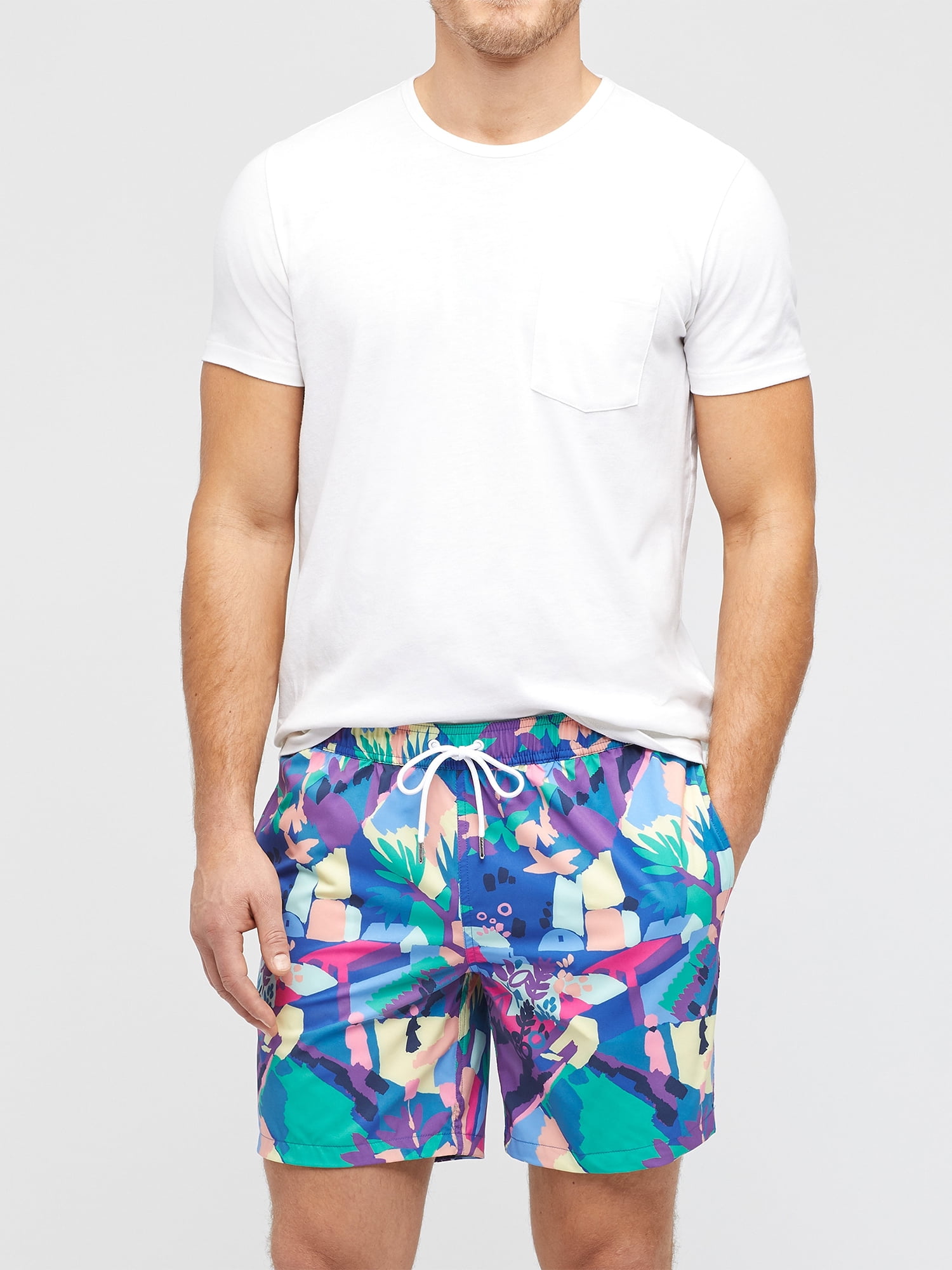 Trum Namii Boys Quick Dry Swim Trunks White Dog Paw Red Background Shorts