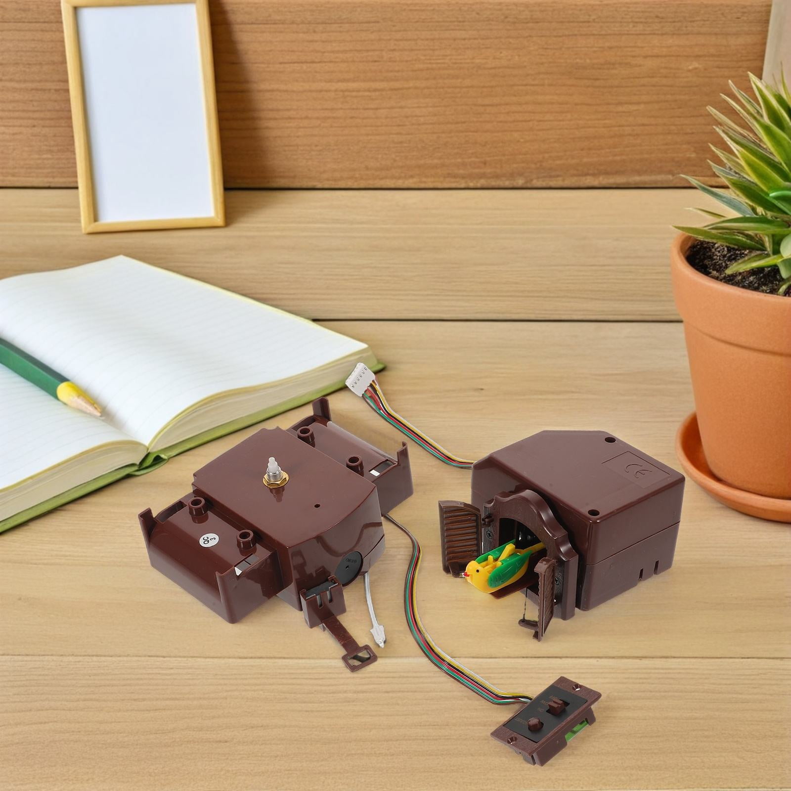 RENACLIPY Cuckoo Clock Mechanism, Brown, Plastic and Metal, Reliable Quartz, Vintage Charm, Easy to Install