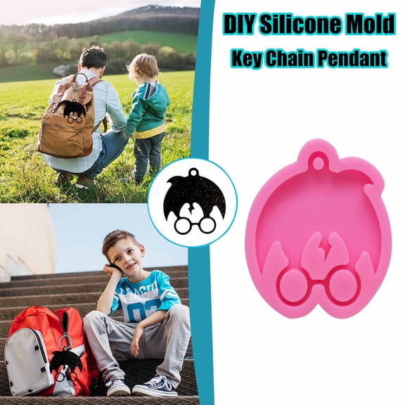 Teissuly Keychain Silicone Molds Keychain DIY Pendant Casting Silicone Mould