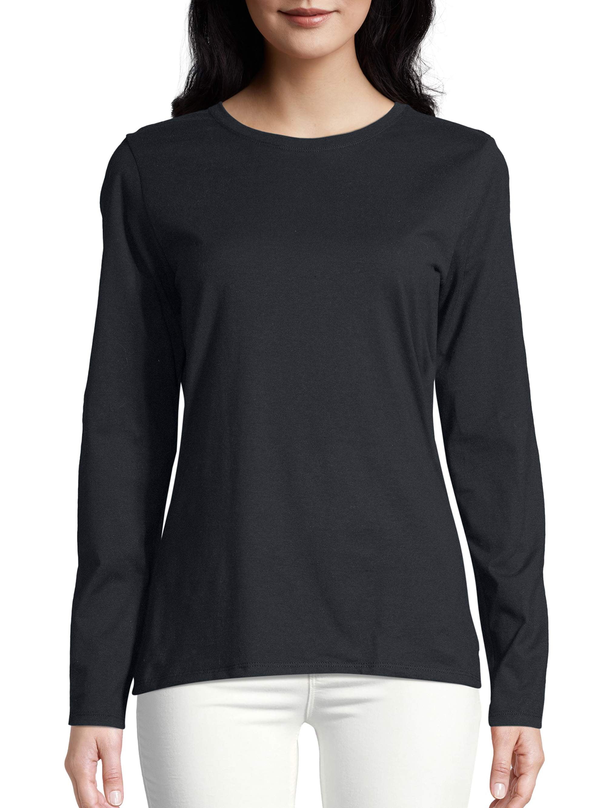 Hanes Women's Long Sleeve Crewneck Tee