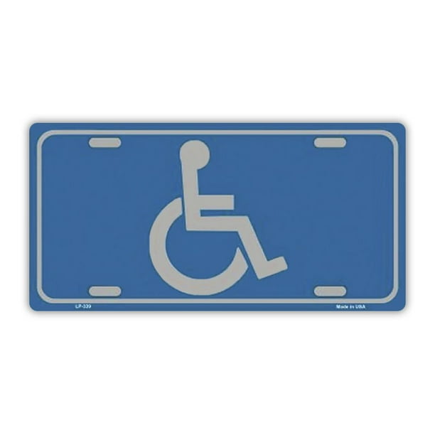 License Plate, Metal Vanity Tag Cover, Handicap Parking Placard Plate