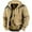 Khaki, variant on Winter Men's 3D Digital Print Fashion Casual Youth Hooded Zipper Hoodie Winter Jackets Men First down Coat