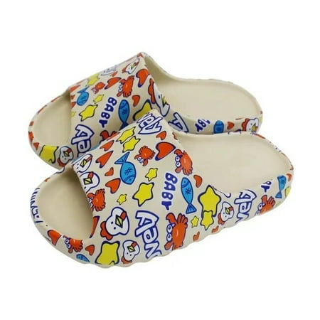 

QWZNDZGR 2021 Women Thick Sole Slippers Indoor Home Non-slip Slippers Graffiti Casual Beach Slides EVA Quality Cartoon Bear Animals Shoes