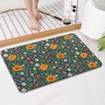 thumbnail image 4 of Pioneer Flower Floral Print Pattern Bathroom Rugs Mat, Non Slip Microfiber Bathroom Rug with Rubber Backing, Soft Mats for Bathroom Floor Tub Shower, 17"x27", 4 of 5