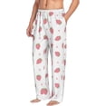 thumbnail image 2 of Uemuo Hand Drawn Strawberry Pattern Men's Wide Leg Palazzo Lounge Pants with Pockets Light Weight Loose Comfy Casual Pajama Pants-X-Large, 2 of 9