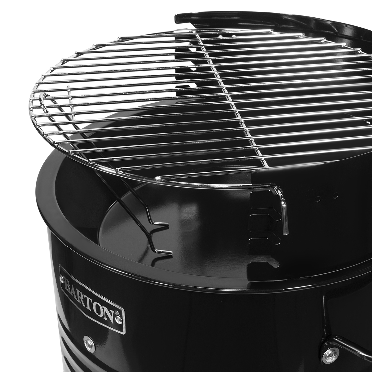 Barton Barrel Pit Charcoal Barbecue Smoker Grill BBQ, Pizza Oven, Table & Fire Pit Grilling -Black - image 5 of 7
