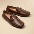 thumbnail image 6 of Bruno Marc Mens Comfort Casual Shoes Driving Penny Slip On Loafers Boat Shoes Hugh-01 Brown Size 15, 6 of 7