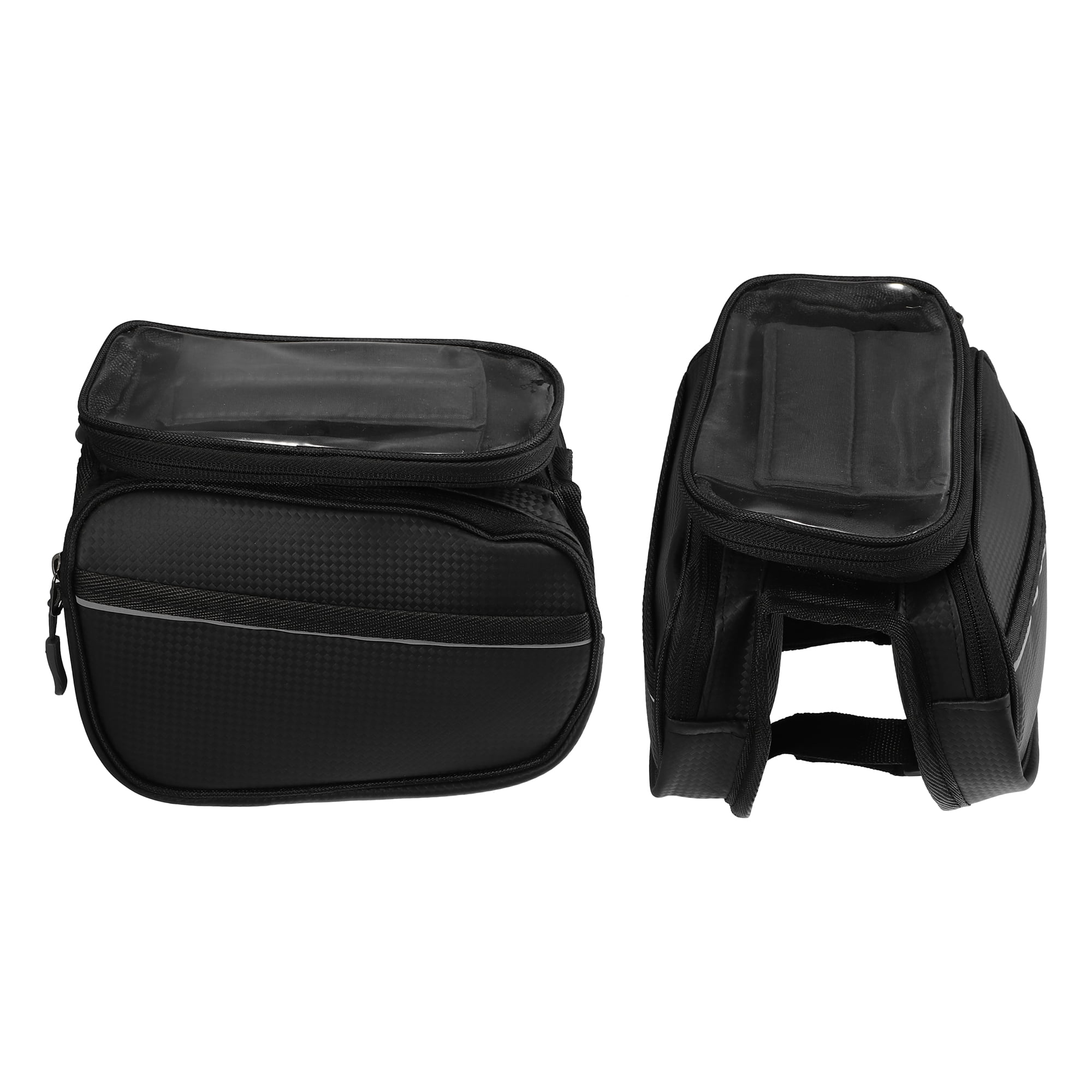 Unique Bargains Bike Front Frame Bag with Touch Screen Phone Holder Black