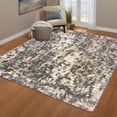 thumbnail image 3 of Gertmenian  Chaise Moab Modern Abstract Camo Grey/Beige/Ivory Plush Shag Area Rug 6'6" x 9'6" 6' x 9', 3 of 3