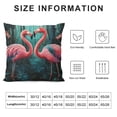 thumbnail image 5 of Patifu Pack  Pillow Covers  Square Throw Pillow Cases Velvet Decorative Cushion Covers for Home Sofa Bed Couch (Flamingo) 12x12in, 5 of 5