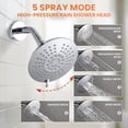 thumbnail image 2 of Wowow Single Handle 5-Spray Tub and Shower Faucet 1.8 GPM with High Pressure Showerhead in Polished Chrome (Valve Included), 2 of 8