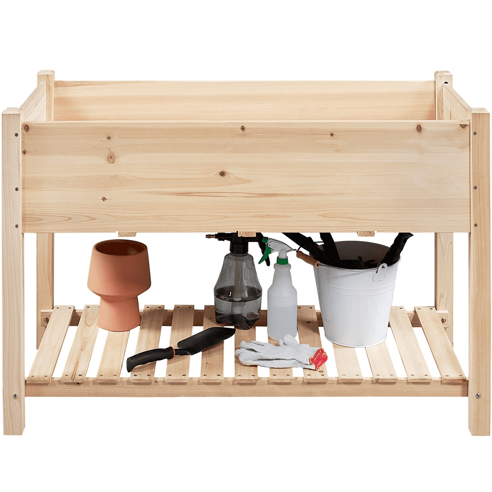 Yaheetech 2 Tiers Raised Garden Bed for Vegetables Flowers Herbs, Wood
