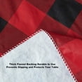 thumbnail image 4 of Christmas Holiday Red and Black Buffalo Plaid 60 x 84 inch Rectangle Vinyl Flannel Backed Tablecloth, 4 of 8