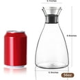 thumbnail image 6 of CNGLASS 56 Ounces(1650ml) Glass Carafe with Stainless Steel Flow Lid,Glass Water Pitcher for Iced Tea/Coffee,Orange Juice,Glass Jug for Decanting and Serving Wine, 6 of 6