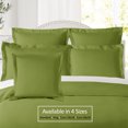 thumbnail image 5 of (3 pack) Nestl Pillow Sham Set of 2, Premium 1800 Series Double Brushed Bed Pillow Cases, Calla Green, King 20" X 36", 5 of 6