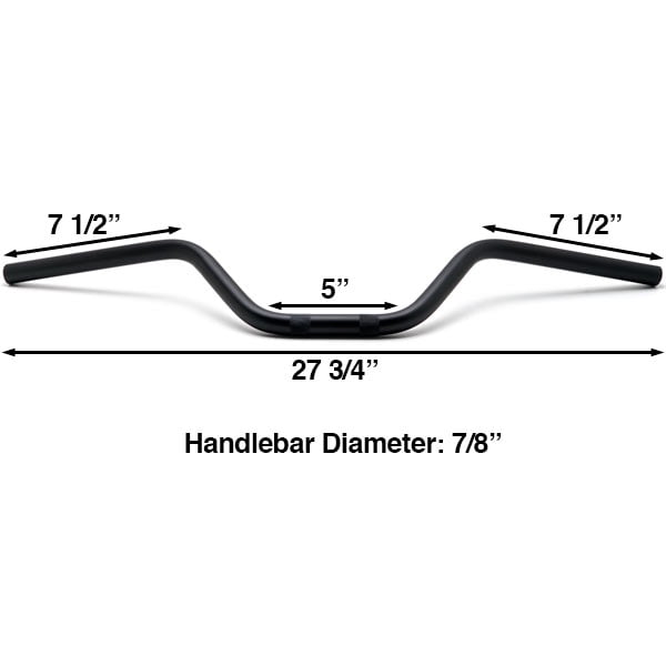Motorcycle Handlebar 7//8 Black Bars Euro Style For Kawasaki Ninja 650R 650 R