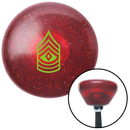 American Shifter Green First Sergeant Red Retro Metal Flake Shift Knob with M16 x 1.5 Insert Shifter Brody