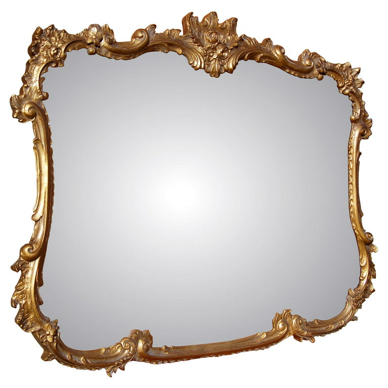 Hickory Manor Oval Mirror with Bow, Antique Gold
