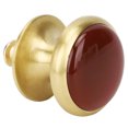 thumbnail image 2 of Perilla de latón con un solo orificio, perilla de armario de color ágata roja, accesorio para muebles del hogar, 2 of 8