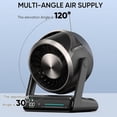 thumbnail image 3 of Smart Digital Display Touch Desktop Fan With LED Display, USB Desk Table Fan, Smart Table Fans, 100Speeds, Silent Air Circulator Fans, 120° Adjustable Head Tilt, Mini Desktop Cooler for Indoor (Black), 3 of 7