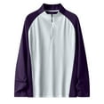 thumbnail image 4 of gbyLJF Men's Athletic Shirts Quarter Zipper Long sleeve Round-neck Pullove Tops Lightweight Breathable Sweatshirt, 4 of 7