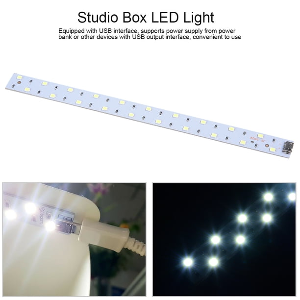 Accesorio De Fotografía Con Caja De Estudio Alimentada Por USB Con Luz LED, LED Premium, Interfaz USB Para Banco De Energía, Fácil Instalación Con Adhesivo, Liviano,