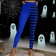 thumbnail image 4 of GERsome Striped Leggings Halloween Women's Funny Graphic High Waist Leggings Workout Pants Stretchy Striped Tights Pants Size L, 4 of 9