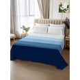 thumbnail image 2 of Blue Ombre Full Size Flat Sheet, Wrinkleproof & Fadeproof Cooling Flat Bed Sheet Only, Modern Abstract Art Farmhouse Striped Breathable Soft Bedding Top Sheets 81 x 96 Inches, 2 of 8