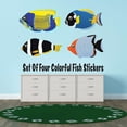 thumbnail image 3 of Set of 4 Colourful Fish Stickers- Fish Vinyl Wall Decal-Kid's Room, Nursery or Playroom Perfect Decoration-Easy peel and Stick-Size :40" x28", 3 of 4
