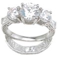 thumbnail image 4 of LaRaso Co 3 Carat TW Vintage Style CZ Wedding Rings Set for Women Size 9, 4 of 5