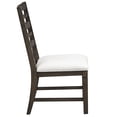 thumbnail image 5 of Dark Espresso Upholstered Side Chairs Set of 2, Classic Wooden Dining Room Chairs with Padded Fabric Seats, 5 of 10