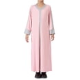 thumbnail image 3 of EnJoCho Kids Girl Musli𝗆 Abaya Dress Bell Sleeve Islami𝖼 Kaftan Eid Robe Maxi Musli𝗆 Ramadan Dress 𝖣ubai Arabic Belt Prayer Clothes, 3 of 8
