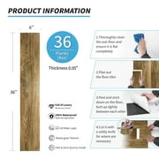 Art3d Self-Adhesive Flooring Peel and Stick Floor Tile Vinyl Wood Plank 36-Pack 54 Sq.Ft-Ashtree