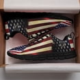 thumbnail image 3 of Black German Shepherd American Flag Patriot Running Shoes Sneakers Mesh Black Size 12, 3 of 5
