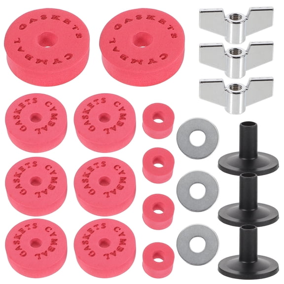 NIAIZEK Durable Cymbal Eva Pads Red Metal for Drum Set and Saxophone Accessories