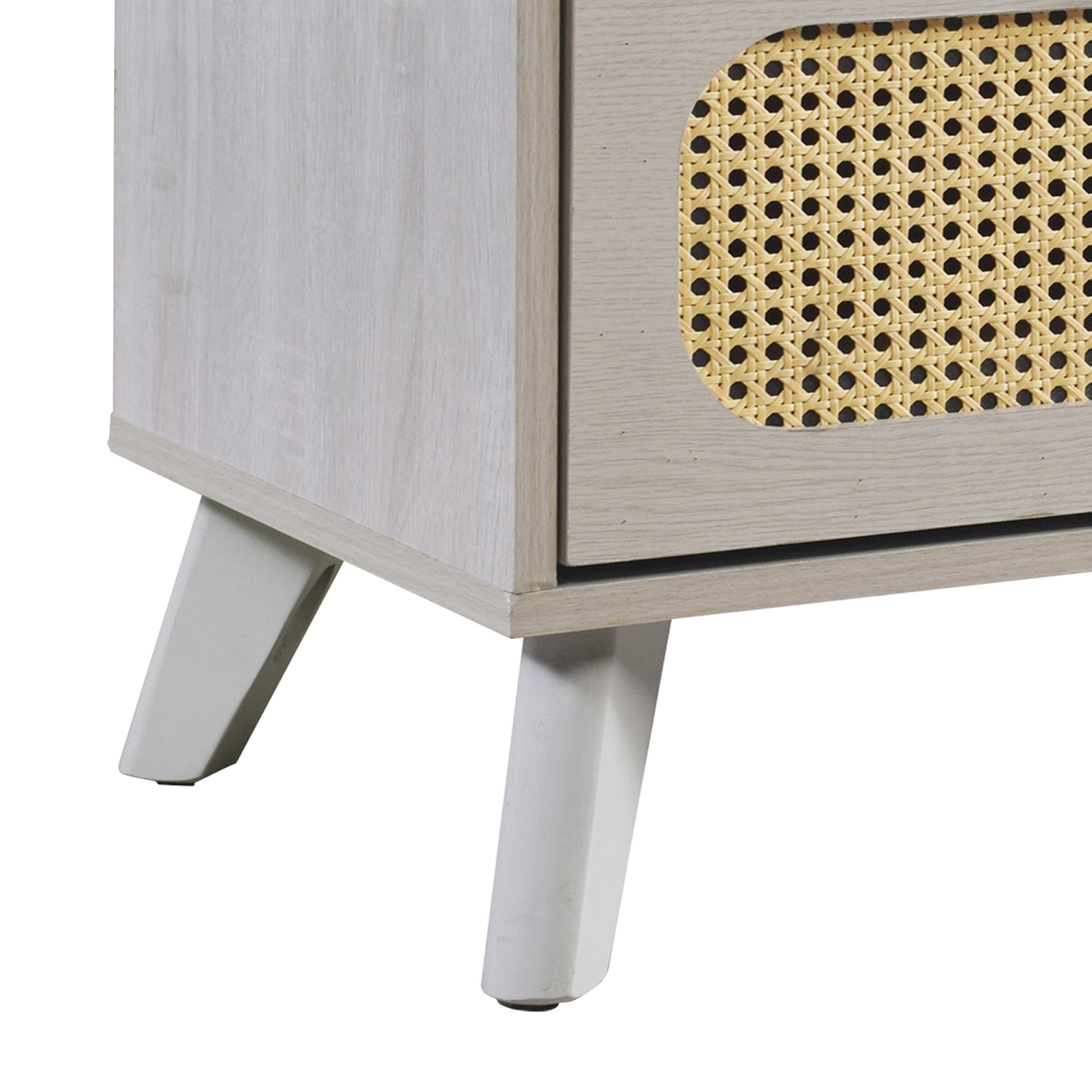 Castle Place Vintage 2 Drawer Nightstand, Antique White