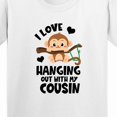 thumbnail image 4 of Inktastic Monkey I Love Hanging out with My Cousin Youth T-Shirt, 4 of 5