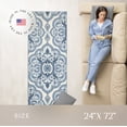 thumbnail image 4 of Maples Rugs Vivian Transitional Medallion Blue White Washable Hallway Runner Rug, 2' x 6', 4 of 9