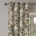 thumbnail image 3 of Ambesonne Boho Grommet Curtain, Ethnic Style Branches Folk Art, 50"x120", Ecru Dark Brown Sepia, 3 of 5