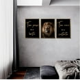 thumbnail image 4 of Hieng Regal Black Gold Lion with Crown Canvas Wall Art Divine Inspirational Quote Pictures Paintings Wall Decor Prints Posters for Faith Home Living Room Study Gift Decoration Unframed, 4 of 6