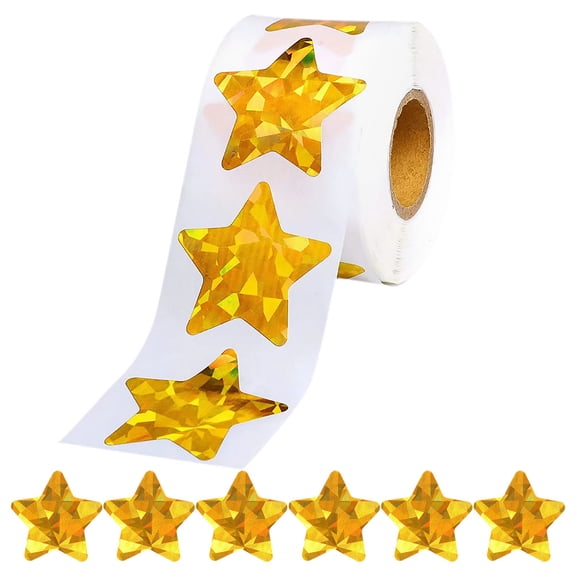 WRISTBIQUE Self-Adhesive Golden Star Stickers for Scrapbook and Diary Personalization