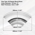 thumbnail image 3 of Unique Bargains OD 5 Inch 90 Degree SS304 Stainless Steel Bend Tube Exhaust Elbow Pipe for Car 0.08" Wall Thickness, 3 of 6