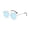 49#B, variant on Square Sunglasses for Women Men Retro Octagon Metal Sun Glasses Vintage Polygon Shades C One Size