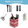 thumbnail image 4 of ERJLKXP Small Pen & Pencil Holder for Desk Organization,Christmas Retro Red Snowflake Desktop Stationery Storage for Office Supplies and Makeup Brush Organizer, 4 of 6