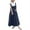 Blue, variant on Women's Suspender Skirt - Long Straps, Large Pockets, Over-The-Knee, Casual Summer Dress