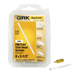 

GRK Fasteners GRK Fasteners - 96065 - UberGrade No. 8 x 2-1/2 in. L Star Trim Head Construction Screws - 100/Pack