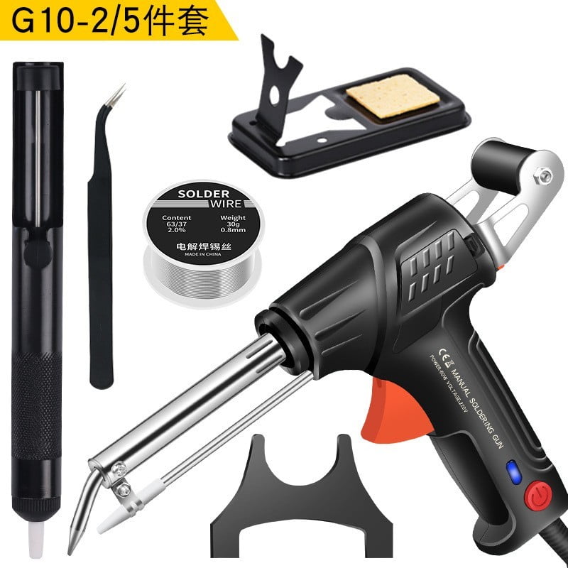 Zzbeans 60W Handheld Soldering Gun with Light, Semi-Automatic Soldering Iron Kit 110V, Multifunctional Soldering Machine for Electronics Repair and DIY Crafts