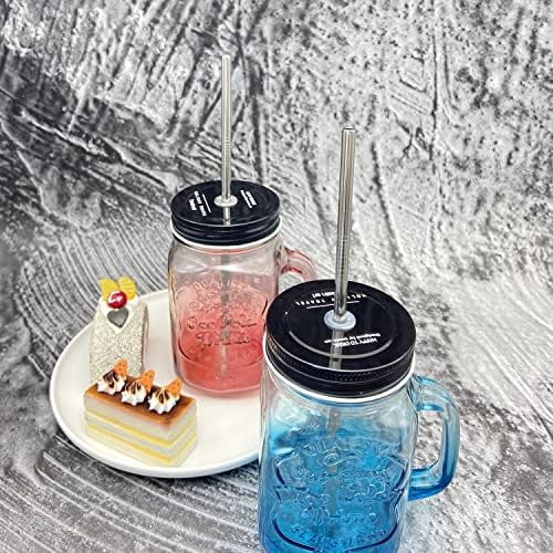 100-Pack 8.5" Reusable Stainless Steel Straws in Bulk - Straight Metal Drinking Straws for 30 oz & 20 oz Tumblers Yeti Water Bottles, Dishwasher Safe (Silver)